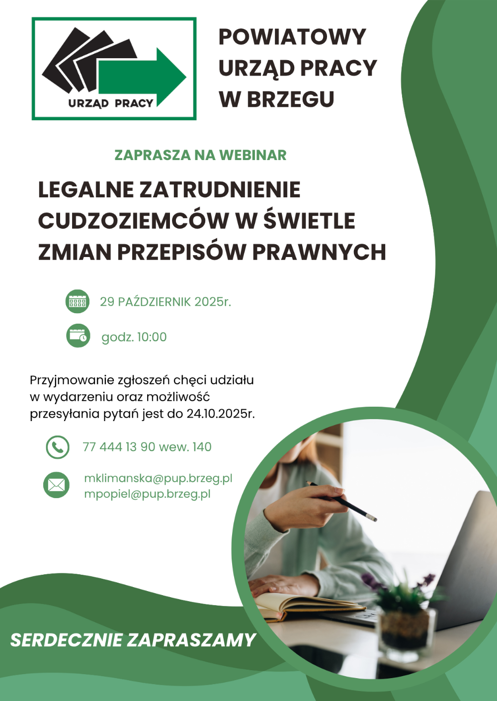 Plakat promujący Webinar